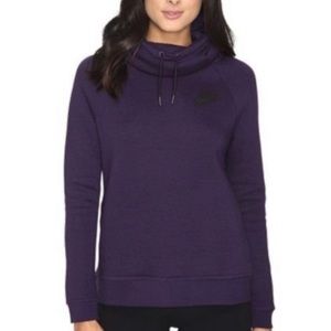 Purple Nike Funnel neck hoodie